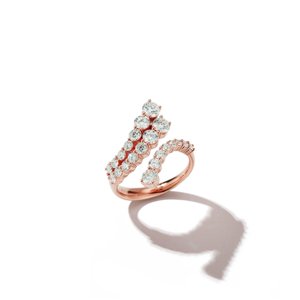 Anillo de Oro Sólido 14K 18K con Diseño de Espiral de Diamantes, Corte Redondo, Diamantes Cultivados en Laboratorio, Clásico Moderno, Solitario, Joyería Fina de Declaración, Venta al por Mayor - Product Image 3