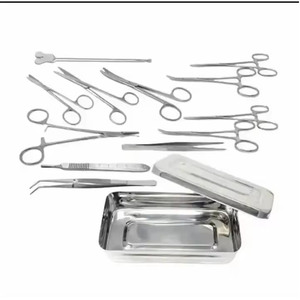 ชุดอุปกรณ์ผ่าตัดเล็กแบบพื้นฐาน พร้อมกล่องสแตนเลส 13 ชิ้น - Product Image 1