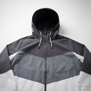 Windbreaker <b>Jacket</b> High Quality Men's Hooded Color Blocking Racer <b>Jacket</b> Windproof Spring Sporty Zipper Closure Regular Fit - Product Image 4