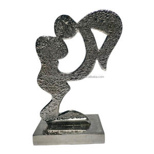 Escultura decorativa de aluminio con acabado de níquel para decoración del hogar Escultura de metal Artículos de regalo de Diwali - Product Image 3