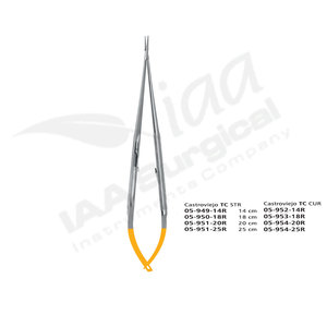 Pinzas Quirúrgicas Castroviejo TC STR de 14 cm, Acero Inoxidable Manual, Certificación CE ISO 13485, Clase I, Fabricación OME - Product Image 2