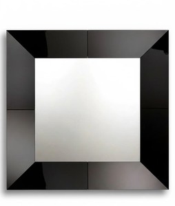 Miroir vénitien décoratif haut de gamme avec motifs floraux gravés à la main, bords biseautés et design d'accent mural classique sophistiqué - Product Image 1