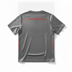 Camiseta de entrenamiento con paneles de malla transpirable, top de running de alta calidad, ropa deportiva de color personalizado, artículo de ropa de gimnasio directo de fábrica - Product Image 2