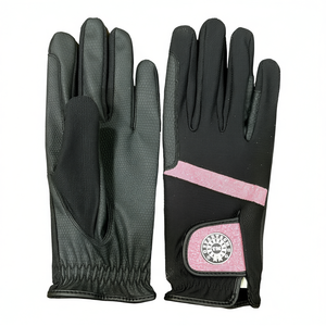 Custom TM STARTECH Summer <b>Equestrian</b> Dressage Horse Riding Gloves Breathable Ventilation Mesh Digital Synthetic Leather Hook - Product Image 2