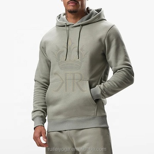 High Quality Heavyweight Cotton Hoodie and Sweatpants Set Plain Blank Unisex Custom Sport Fleece <b>Mens</b> Sweatsuits Tracksuit Set - Product Image 2