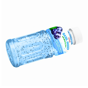 Bebida de Semillas de Albahaca con Jugo de Arándanos en Botella PET de 320ml, con Fibra y Antioxidantes, OEM/ODM, Marca Privada - Product Image 2
