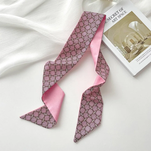 Pañuelo de satén de seda para mujer, banda para el pelo, pañuelo para el cuello, cinta para asa de bolso, accesorios para el cabello - Product Image 5
