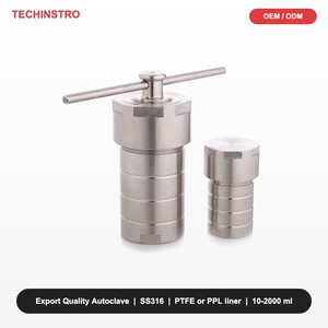 Reactor de Autoclave Hidrotermal de Calidad de Exportación, de 10ml a 2000ml, Recubierto de PTFE o PPL, Recipiente de Alta Presión de Acero Inoxidable 316 para Investigación - Product Image 1