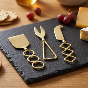 Elegant Metal Cheese Knife Set Portable Design for Modern Kitchen Dining Room Charcuterie <b>Board</b> Cheese Serving <b>Tools</b> - Product Image 6