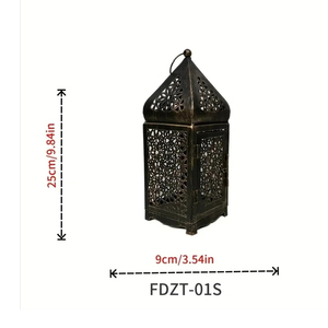 Vintage Moroccan Style Metal <b>Lanterns</b> Antique Bronze Hollow Cutout <b>Tea</b> <b>Light</b> Holders For Home Decoration Wedding & Ramadan - Product Image 3