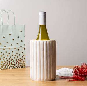 Seau à glace en marbre de qualité supérieure, refroidisseur décoratif pour vin, whisky et bière, cadeau de fête à prix abordable - Product Image 1