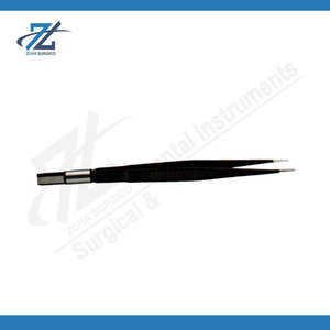 Pinzas Bipolares Rectas de Alta Calidad para Hospital, Punta Fina de 2.0 mm, Aisladas, Reutilizables, Instrumento Microquirúrgico de Acero Inoxidable - Product Image 2