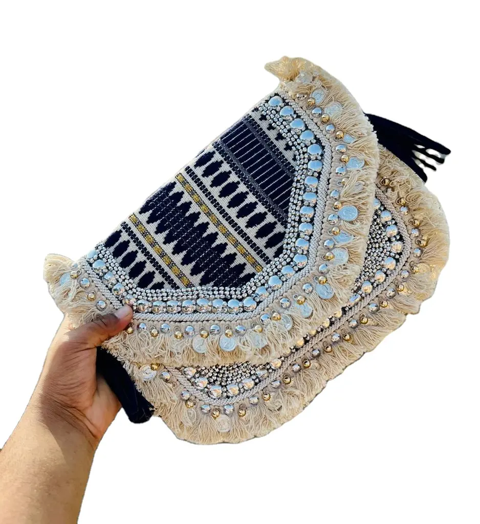 Banjara-Bolsos De yute hechos a mano para mujeres y niñas, bolsas de estilo tradicional para fiestas, regalo