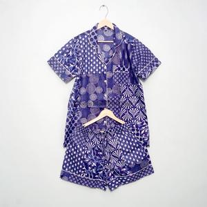 Conjunto de Pijama de Verano para Mujer, Transpirable, 100% Algodón, Manga Corta, Estampado Floral, Camiseta de Dormir Suave de Secado Rápido, Lavable a Máquina - Product Image 6