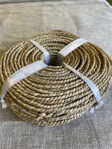 Corde en jonc de mer naturel VIFARMEX faite à la main, couleur naturelle, brins torsadés, pour artisanat DIY, décoration, matériaux de mobilier, rouleau de 100 m, étagère personnalisée - Product Image 3