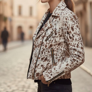 Chaqueta de Cuero Vacuno Premium para Mujer, Corte Clásico y Atemporal, Transpirable y de Secado Rápido, en Venta Online - Product Image 4
