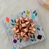 Custom Butterfly Bow Gift <b>Ribbons</b> Polyester Woven Metallic Rose Gold Silver Christmas Decorations 24pcs Set - Product Image 4