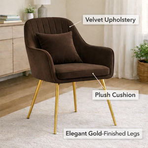 Modern Upholstered Rocking Chair with Cushion and Metal Legs for Outdoor School Hospital Villa Use - Product Image 6