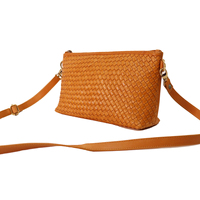 Sac bandoulière en cuir véritable tissé pour femme |   Sac à bandoulière tressé fait main avec sangle réglable