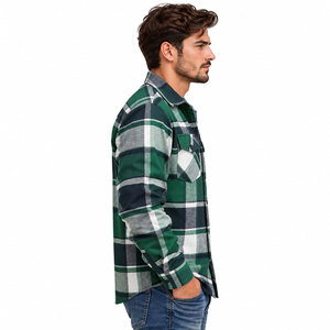 Chemise en flanelle pour hommes, design personnalisé, vente en gros, chemise à manches longues 2026 pour hommes, fabricant d'équipement d'origine, chemises pour hommes - Product Image 2