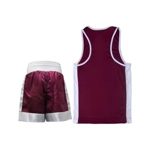 Ensemble uniforme de boxe pour hommes : Maillot d'entraînement personnalisé et short de combat légers, respirants et à séchage rapide pour la compétition - Product Image 1