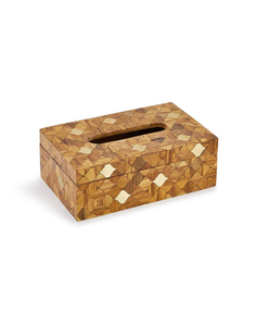 Boîte distributrice de mouchoirs et de serviettes en bois imprimé, élégant organiseur de comptoir pour hôtel, restaurant, café et décoration intérieure. - Product Image 3