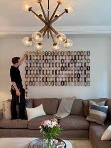 Décoration d'intérieur : Art mural en chaîne de résine, écran suspendu à maillons acryliques mixtes, séparateur de pièce, meilleur exportateur en gros - Product Image 5