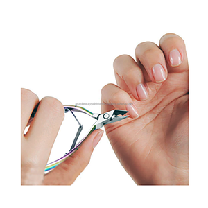 Coupe-cuticules professionnel en acier inoxydable à double ressort, couleur arc-en-ciel, design durable pour bébés et adultes - Outil de soin des mains - Product Image 2