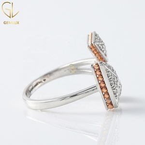 Open Cuff Moissanite Diamond <b>Solitaire</b> Engagement <b>Ring</b> | Wedding Proposal <b>Ring</b> | Custom Moissanite <b>Ring</b> | Unique <b>Solitaire</b> <b>Ring</b> - Product Image 5