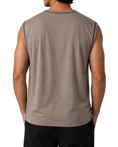 Débardeur Homme Marron Taupe Sans Manches en Jersey de Coton Premium – Idéal pour la Gym, le Fitness, et les Loisirs Estivaux – Léger, Respirant, Coupe Ajustée - Product Image 2