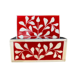Bone Inlay Coaster Decorative Storage <b>Trinket</b> <b>Box</b> Blue White Inlay Design Decorative Coaster Hot sale - Product Image 4