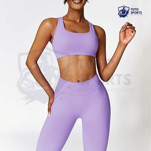 Ensemble de yoga pour femmes léger, confortable, coupe ajustée, tissu performant, séchage rapide, tendance, respirant, idéal pour la course et le fitness - Product Image 3