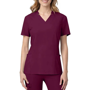 Custom Medical <b>Scrub</b> <b>Sets</b> for Men and Women V Neck Short Sleeve Nurse Uniforms with Jogger Pants Hospital Doctor Suit - Product Image 4