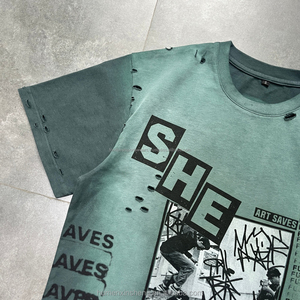 เสื้อยืดแขนสั้นผู้ชายไซส์ใหญ่ พิมพ์ลายมังกร คอกลม สไตล์สตรีท ผ้าถัก 100% คอตตอน พิมพ์ลายยางนูน 320 กรัม เป็นมิตรกับสิ่งแวดล้อม - Product Image 6