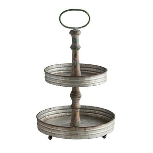 Support à gâteau rond en métal, en fer galvanisé, pour présentation de desserts, cupcakes, pâtisseries, réutilisable, lavage à la main uniquement - Product Image 4