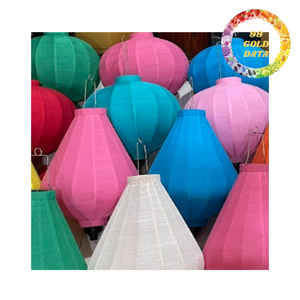 Handmade Bamboo and Silk Lantern Lightweight Decorative Item for Graduation Thanksgiving Indoor and Outdoor Use - Product Image 1