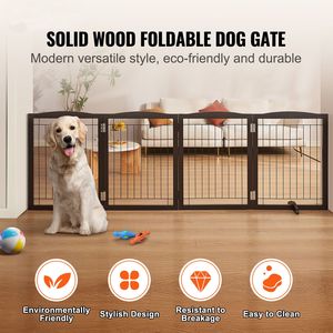 Cancelletto per Animali Domestici Autoportante in PVC a 4 Pannelli, 81 cm (H) x 245 cm (L), Pieghevole per Passaggi Larghi o Stretti - Product Image 2