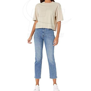 เสื้อยืดครอปท็อปผู้หญิงสำหรับใส่ทุกวัน เรียบง่าย สวมใส่สบาย เสื้อยืดครอปท็อปผู้หญิง เนื้อผ้านุ่ม เบาสบาย ทันสมัย มีสไตล์ - Product Image 3