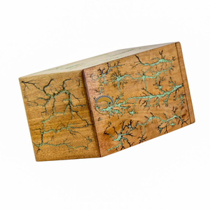 AYAANS Urna de cremación de madera de palisandro tallada a mano, superventas, para cenizas de adultos, urnas de cremación al por mayor (6X6X11)IN - Product Image 5