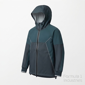 Veste coupe-vent unisexe personnalisée à capuche, coupe ample, avec bandes réfléchissantes de 3 mm, style streetwear, techwear, vêtement d'extérieur léger et imperméable - Product Image 1
