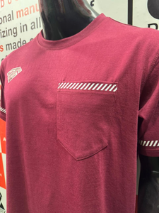 เสื้อยืดแขนสั้นสีดำพิมพ์ลายตัวอักษรสีแดงสำหรับผู้ชาย Global Studio สไตล์สตรีท ทรงปกติ คอกลม ผ้าคอตตอนเจอร์ซีย์ พิมพ์ลายด้วยเทคนิค DTG - Product Image 3