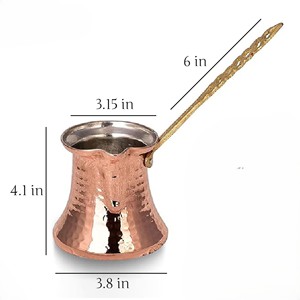 <b>Turkish</b> Coffee <b>Pot</b> With Wooden Handle Ornamental Cezve - Product Image 2