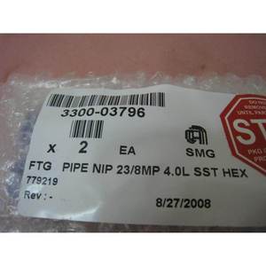 2 AMAT 3300-03796 TUBO DE CONEXIÓN NIP 23/8MP 4.0L SST - Equipo y Piezas de Semiconductores de Confianza de Global Legacy - Product Image 1