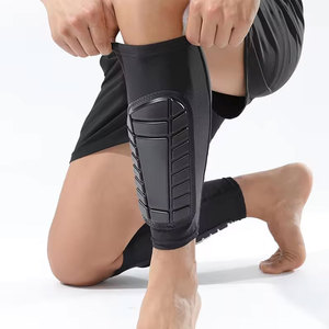 Chauffe-jambes de compression noirs avec rembourrage protecteur, design tricoté respirant pour usage quotidien, chauffe-jambes de cyclisme avec logo personnalisé - Product Image 5