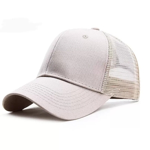 New Design 6 Panel Cotton Trucker <b>Hat</b> Solid Color <b>Mens</b> Mesh <b>Hats</b> Blank Custom Trucker Cap - Product Image 3