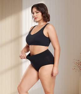 Sous-vêtements pour femmes à taille haute, en tissu lisse, doux, extensible, respirant, avec soutien de la taille et couvrance complète, vente en gros d'usine du Bangladesh - Product Image 3