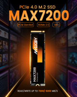 MAXBY MAX7200 PCIe 4.0x4 NVMe 2.0 SSD  7200MB/dtk Baca / 6200MB/dtk Tulis M.2 2280 untuk Gaming & Kreasi