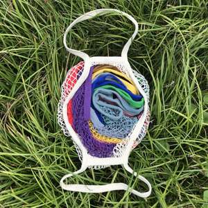 Bolsa de Malla de Algodón Premium con Asa Larga, Bolso de Red Moderno para Mercado de Productos, Comestibles, Viajes a la Playa, Bolsa de Malla para Frutas - Product Image 5