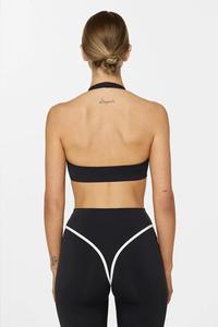 Womens Slim Fit Sports <b>Yoga</b> Top Breathable Full Zip Cropped <b>Jacket</b> with Stand Collar Front Logo for Running Sportswear - Product Image 2