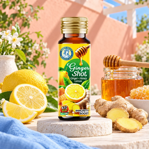 Vinut Trust - Bebida de Jengibre con Miel y Limón de 50 ml, Sabor Dulce, Refuerzo de la Inmunidad para Adultos, en Botella de Vidrio - Product Image 1